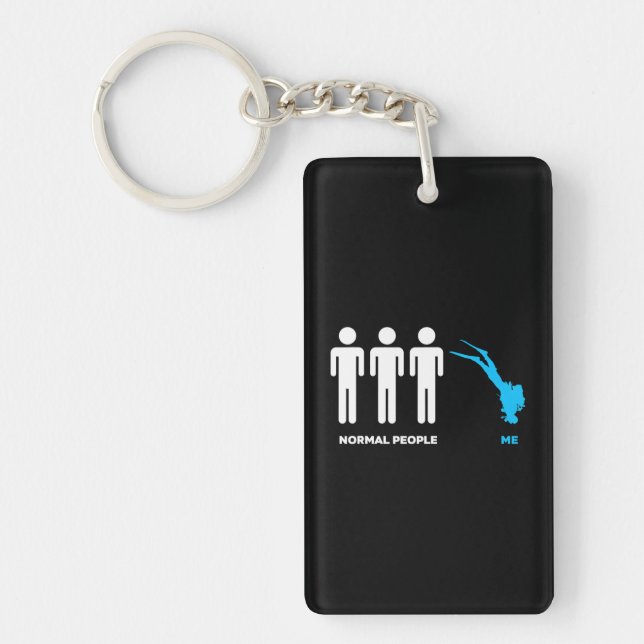 Funny Dive Scuba Diving Scuba Diver Keychain (Front)