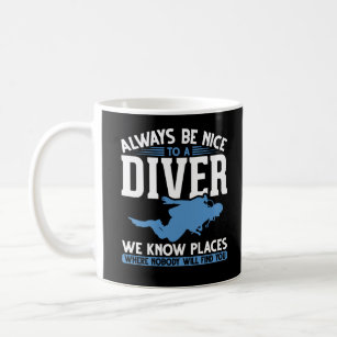 Warning May Start Talking About Diving Funny Coffee Mug Gift Ideas Scuba 1600