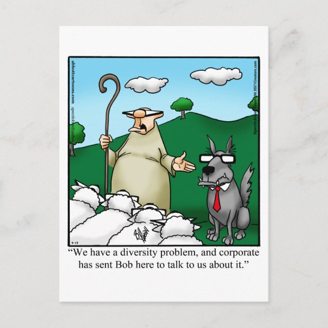 Funny Diversity Humor Postcard (Front)