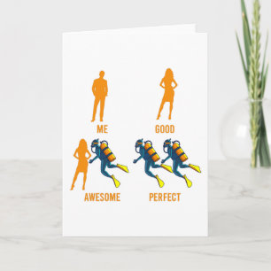 Funny Diving Scuba Diver Apparel Ocean Lover Dive Card