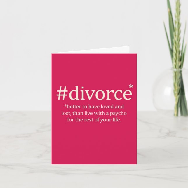 Funny Divorce Card  (Front)