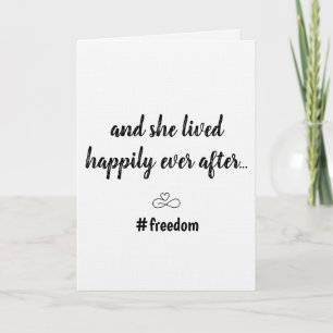 Funny Divorce Card Divorced AF Finally Free Humor