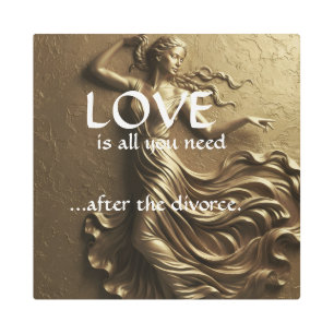 Funny Divorce Decor for Women Luxury Gold Acrylic