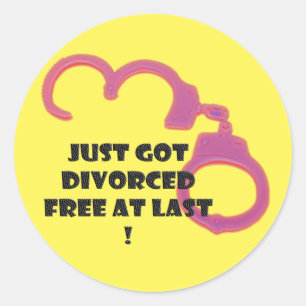 Funny Divorce free at last Classic Round Sticker
