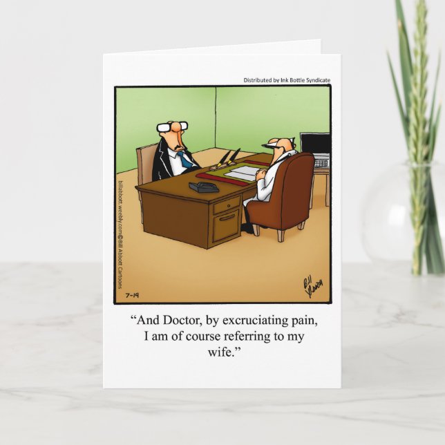 Funny Divorce Humor Greeting Card (Front)