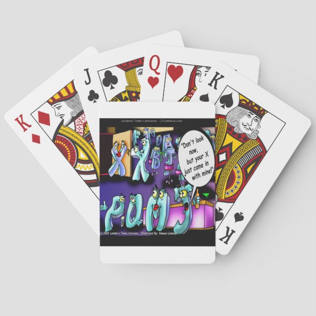 Funny Divorce My Ex & Yours Poker Cards (Back)