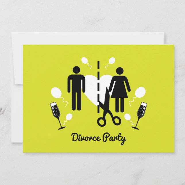 Funny Divorce Party Invitations    (Front)