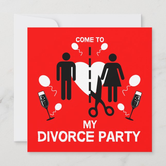 Funny Divorce party Invite (Front)