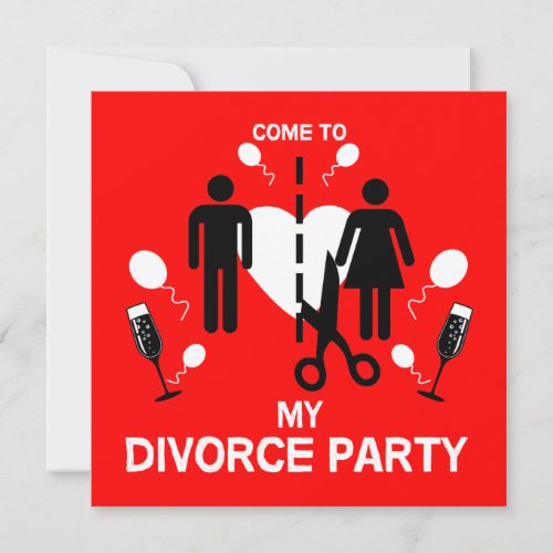 Funny Divorce party Invite