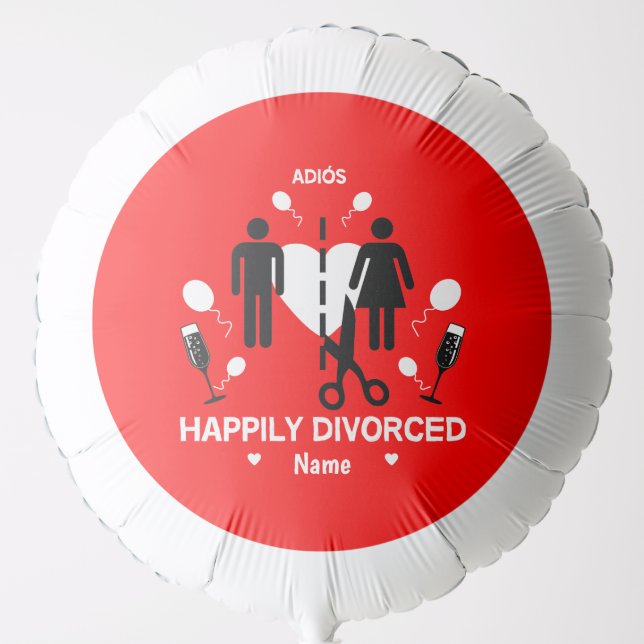 Funny Divorce Party T-Shirt Latte Mug Balloon (Front)