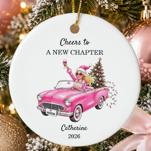 Funny Divorce Personalized Christmas Women Ceramic Ornament