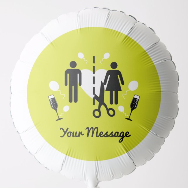 Funny Divorce Survivor Sympathy Balloon (Front)