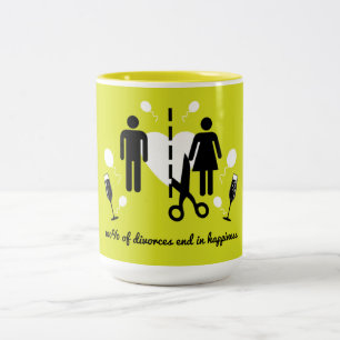 Funny Divorce Survivor Sympathy    Two-Tone Coffee Mug