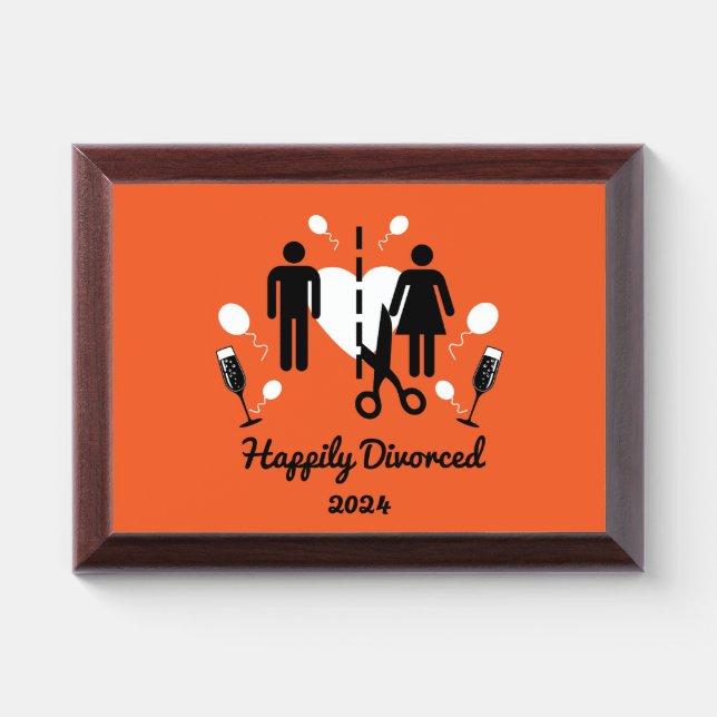 Funny Divorce Sympathy Gifts  Award Plaque (Horizontal)