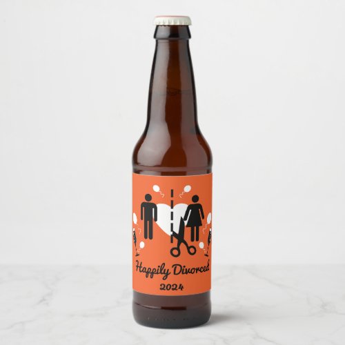 Funny Divorce Sympathy Gifts  Beer Bottle Label