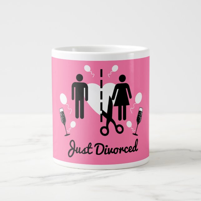 Funny Divorce Sympathy Gifts Giant Coffee Mug (Front)