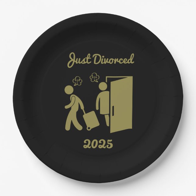 Funny Divorce Sympathy Gifts  Paper Plates (Front)