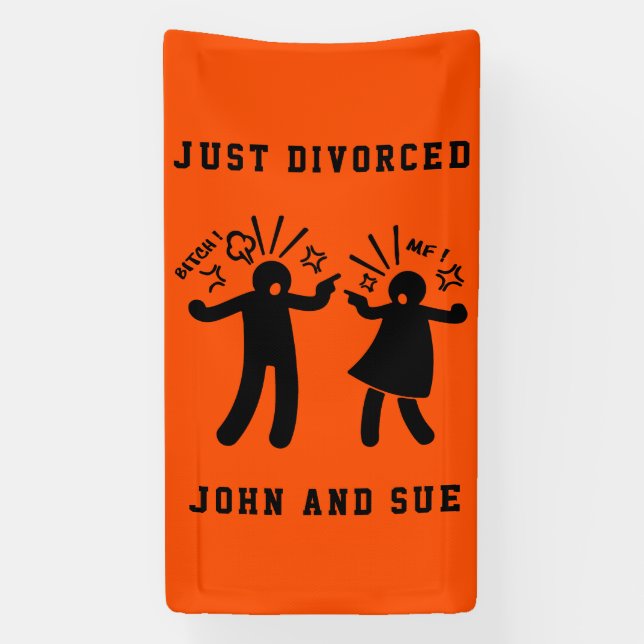 Funny Divorce Sympathy Party Banner (Vertical)