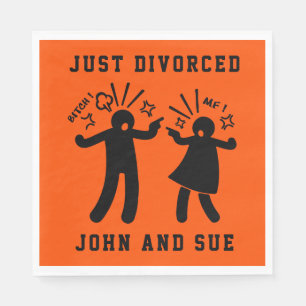 Funny Divorce Sympathy Party Napkins