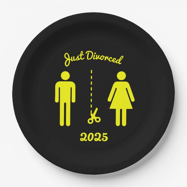 Funny Divorce Sympathy Party Paper Plates (Front)
