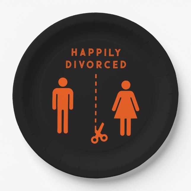 Funny Divorce Sympathy Party Paper Plates (Front)