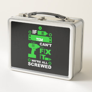 Funny DIY Fix It Repair Metal Lunch Box