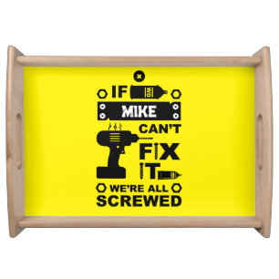 Funny DIY Fix It Repair Serving Tray
