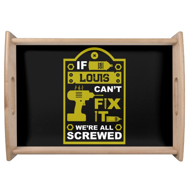 Funny DIY Fix It Repair Serving Tray (Front)