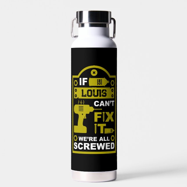 Funny DIY Fix It Repair Water Bottle (Front)