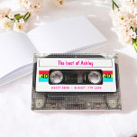 Funny DJ 80s Cassette Tape 40th Birthday guest Foil Guest Book<br><div class="desc">Funny DJ 80s Cassette Tape 40th Birthday. Celebrate your top milestones,  over the hill 40th birthday party with this funny 80s clear cassette tape with a vintage white label on both sides. Customize with your own text.</div>