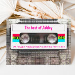 Funny DJ 80s Cassette Tape 40th Birthday Invitation<br><div class="desc">Funny DJ 80s Cassette Tape 40th Birthday. Celebrate your top milestones,  over the hill 40th birthday party with this funny 80s clear cassette tape with a vintage  white label on both sides. Customize with your own text.</div>