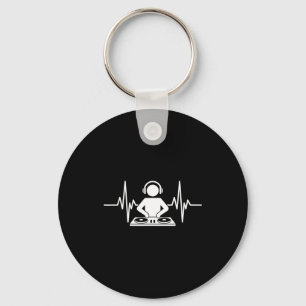 Funny Dj Art Men Women Music Producer Disc Jockey Keychain