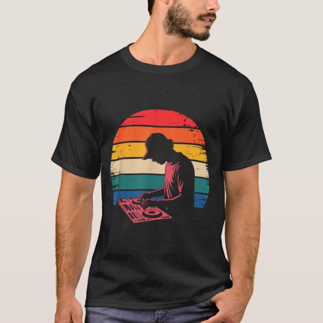 Funny Dj Art Men Women Music Producer Disc Jockey  T-Shirt (Front)