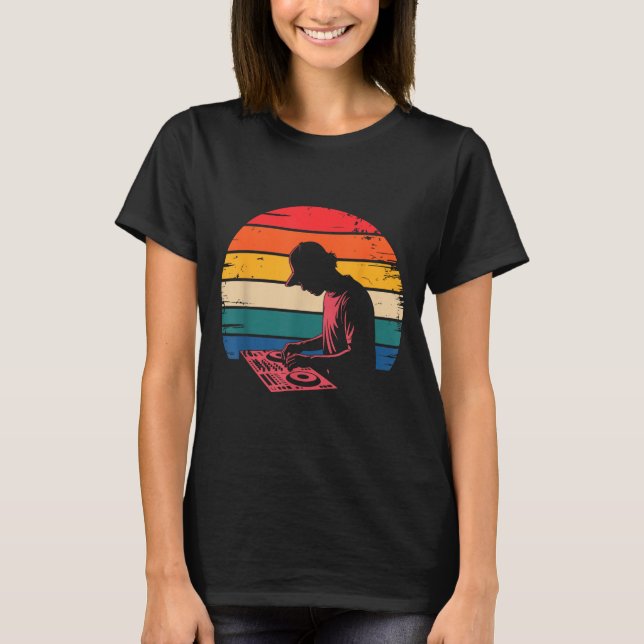 Funny Dj Art Men Women Music Producer Disc Jockey  T-Shirt (Front)