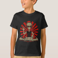 Funny Dj Graphic Tee Music Lover Alien Dj Music Mi