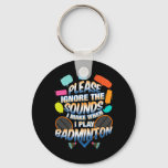 Funny Dminton Racquet Shuttle Sports Summer Ckcour Keychain