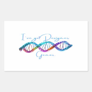 Funny DNA Helix Rectangular Sticker