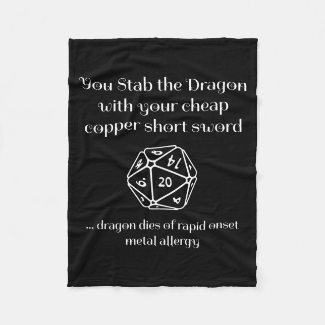 Funny Dnd Gift For Role Playing Games Rpg  Fleece Blanket (Front)