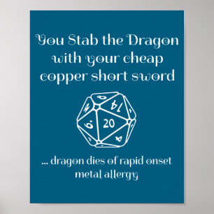 Funny Dnd Gift For Role Playing Games Rpg Poster