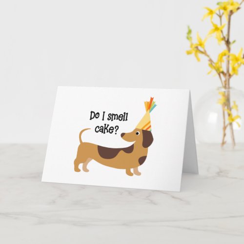 Funny Do I Smell Cake Birthday Dog Card