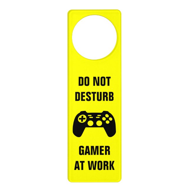 Funny do not disturb door hanger for gaming gamer (Front)