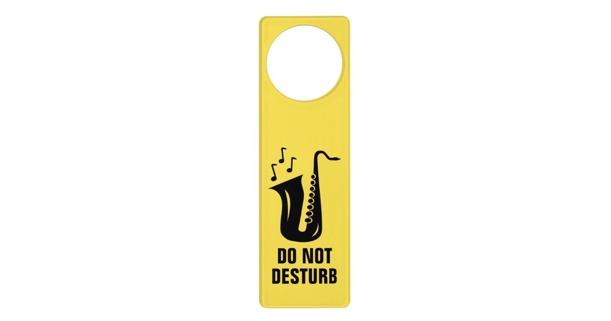 Funny do not disturb door hanger for music teacher Zazzle