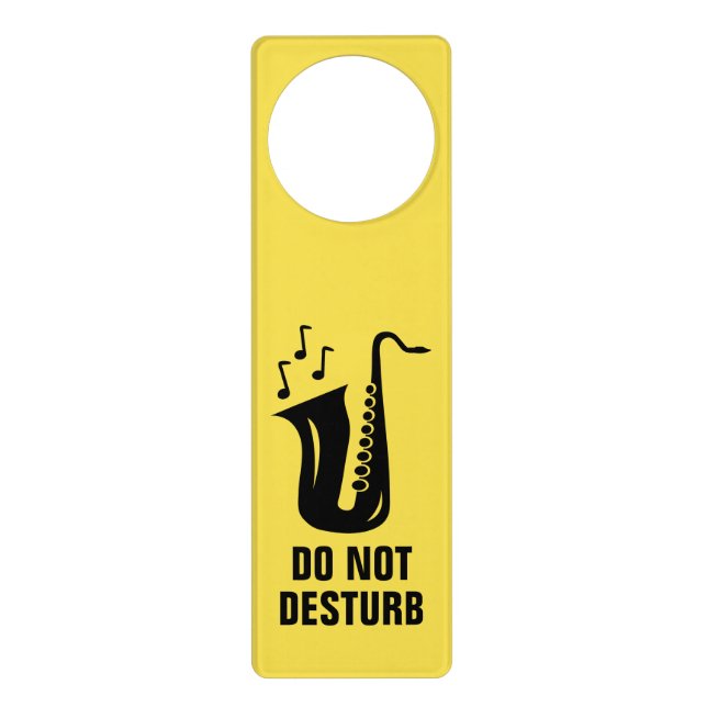 Funny do not disturb door hanger for music teacher (Front)