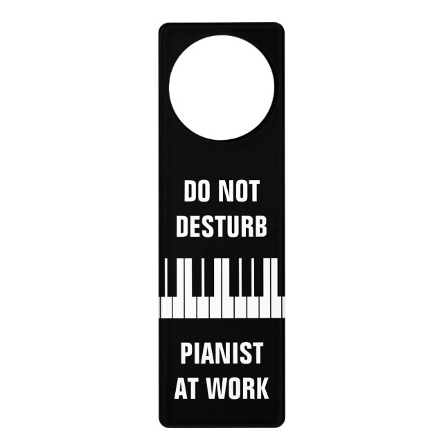 Funny do not disturb door hanger for piano player (Front)