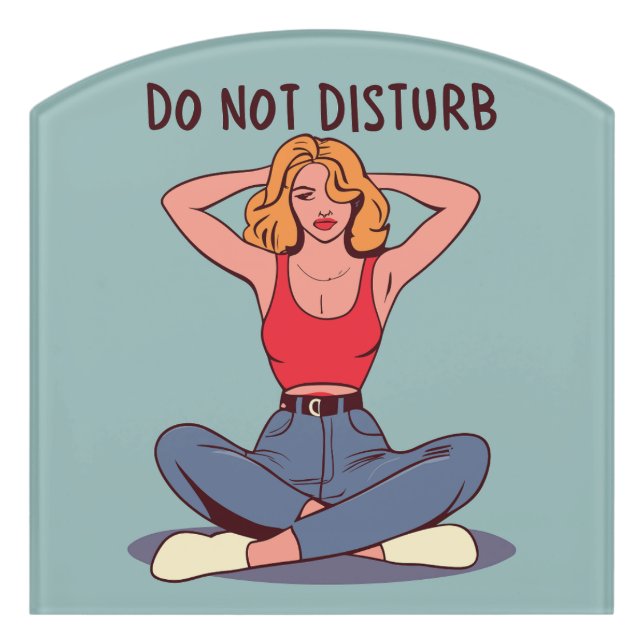 Funny Do Not Disturb Door Sign (Contour Front)