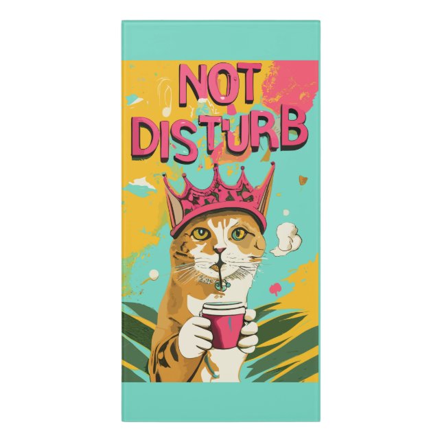 Funny Do Not Disturb Door Sign (Classic Front Vert)