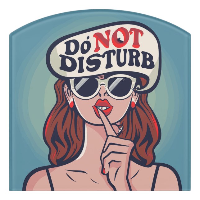 Funny Do Not  Disturb Door Sign (Contour Front)