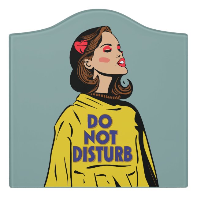 Funny Do Not Disturb Door Sign (Large Crest Front)