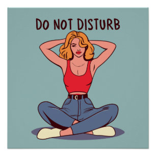 Funny Do Not Disturb Poster