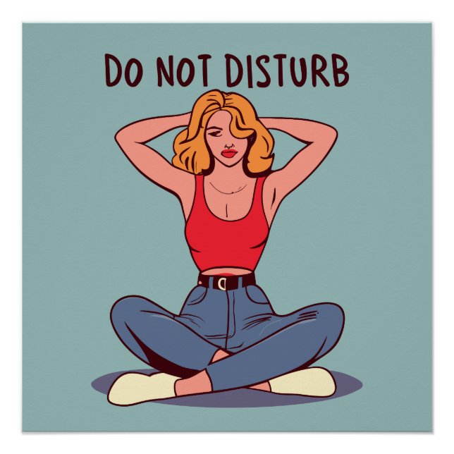 Funny Do Not Disturb Poster (Front)